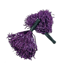 10" Bright Color Metallic Plastic Foil Cheer Pom-Poms 